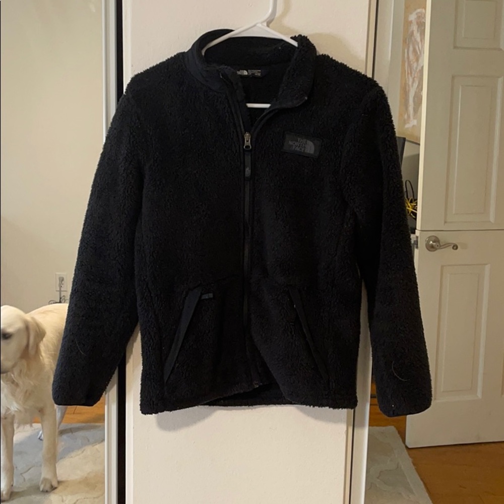 TheNorthFace black fuzzy jacket